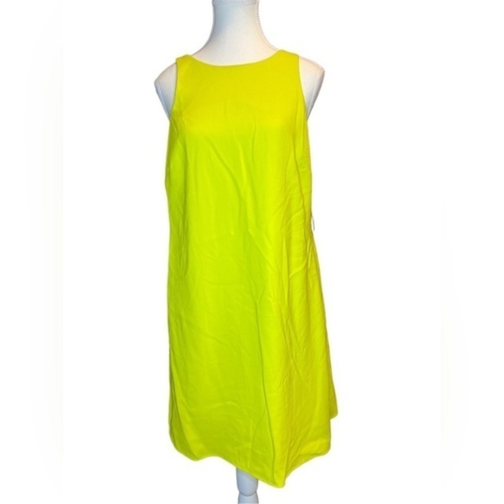 ⭐️ NWT Ralph Lauren Women's Neon Yellow Sleeveless Lined Dress- size 4 - Picture 1 of 9